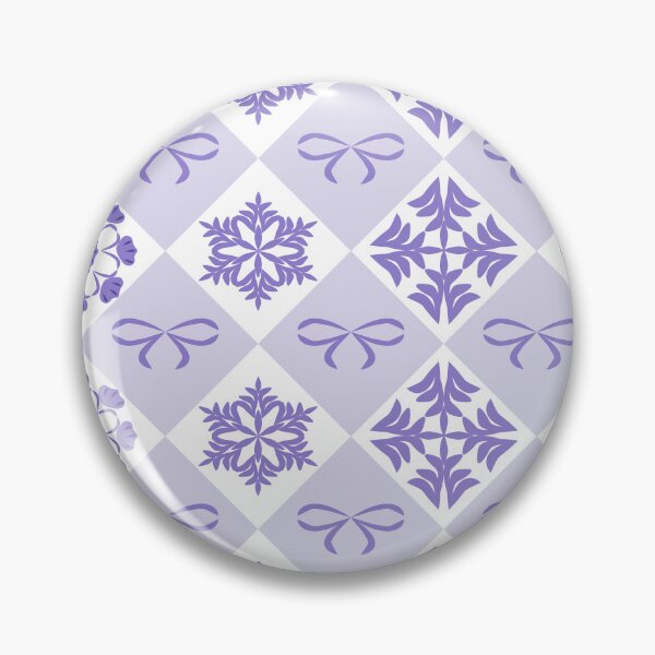 Item preview, Lavender Geometric Floral Seamless Pattern with Ornamental Diamond Motifs designed and sold by Ei-Ei.
