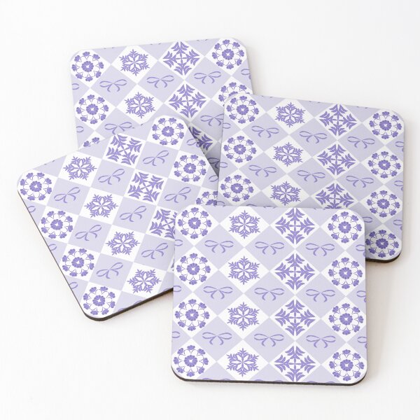 Item preview, Lavender Geometric Floral Seamless Pattern with Ornamental Diamond Motifs designed and sold by Ei-Ei.