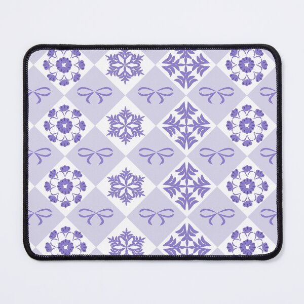 Item preview, Lavender Geometric Floral Seamless Pattern with Ornamental Diamond Motifs designed and sold by Ei-Ei.