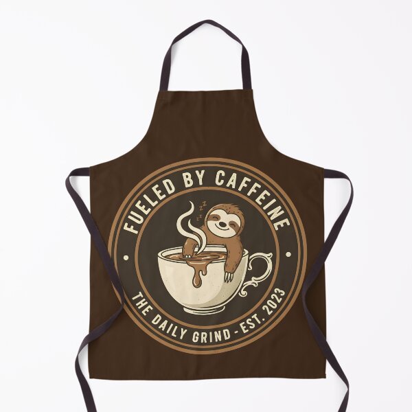 Item preview, Fueled By Caffeine Lazy Sloth Daily Grind designed and sold by SillyPawsStudio.
