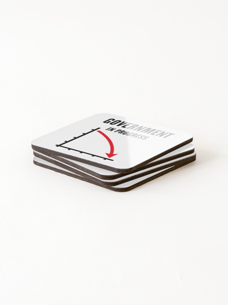 Thumbnail 4 of 5, Coasters (Set of 4), Government In Progress (Politics / Policy / POS Red 2C) designed and sold by Roderix.