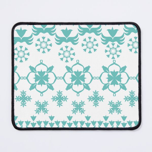 Item preview, Elegant Turquoise Floral Damask Border with Ornamental Decorative Motifs designed and sold by Ei-Ei.