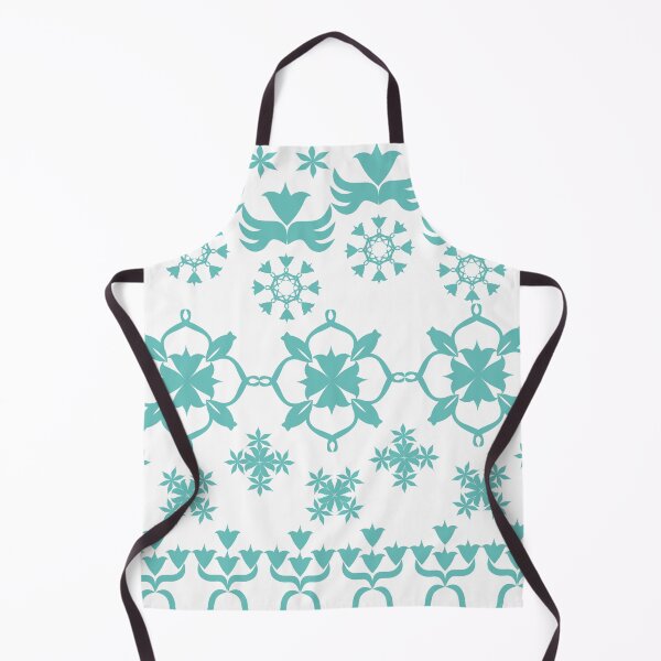 Item preview, Elegant Turquoise Floral Damask Border with Ornamental Decorative Motifs designed and sold by Ei-Ei.