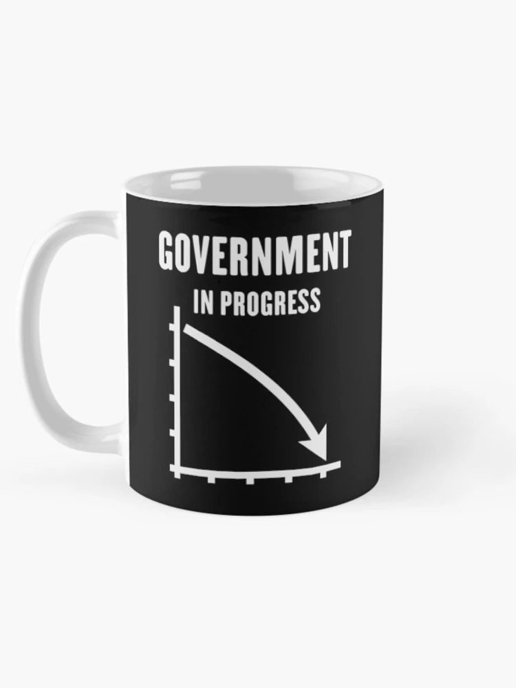 Thumbnail 5 of 6, Coffee Mug, Government In Progress (Politics / Policy / White) designed and sold by Roderix.