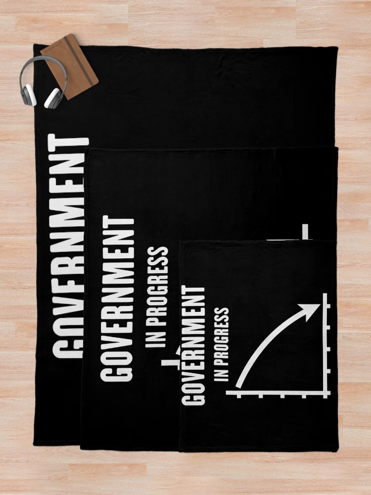 Thumbnail 5 of 6, Throw Blanket, Government In Progress (Politics / Policy / White) designed and sold by Roderix.