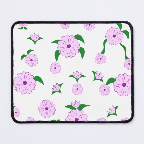 Item preview, Cute Pink Floral Seamless Pattern with Green Leaves on White Background designed and sold by Ei-Ei.