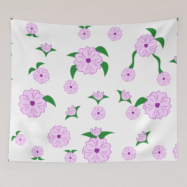 Item preview, Cute Pink Floral Seamless Pattern with Green Leaves on White Background designed and sold by Ei-Ei.