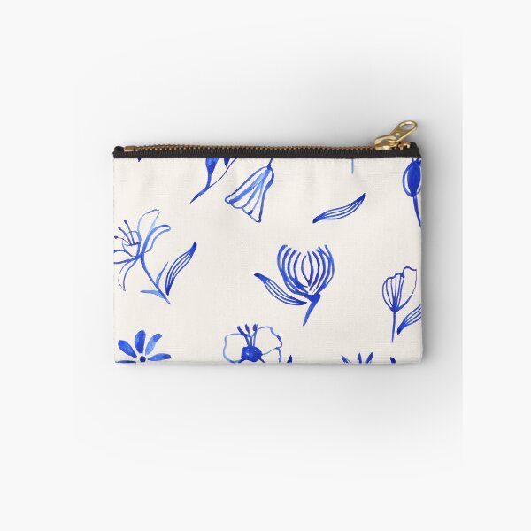 Item preview, Cobalt Blue Ceramic Flowers in Watercolor designed and sold by ElizabethCoelho.
