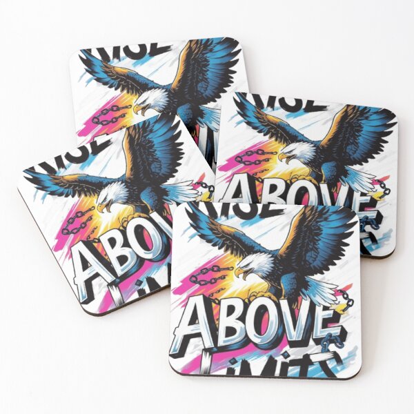 Item preview, Rise Above Limits Bald Eagle Inspirational Motivation designed and sold by ArhaanFashions.