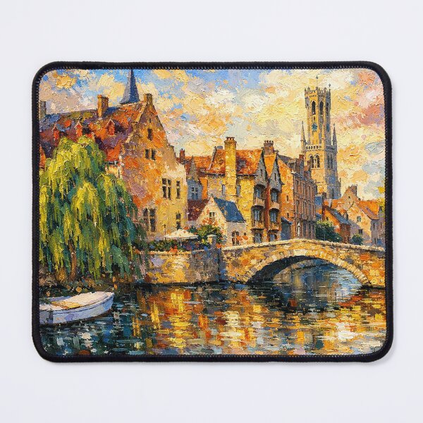 Item preview, A painting of Bruges, Belgium – A Beautiful City in Europe. designed and sold by GalleryKauffeld.