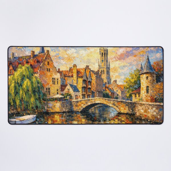 Item preview, A painting of Bruges, Belgium – A Beautiful City in Europe. designed and sold by GalleryKauffeld.