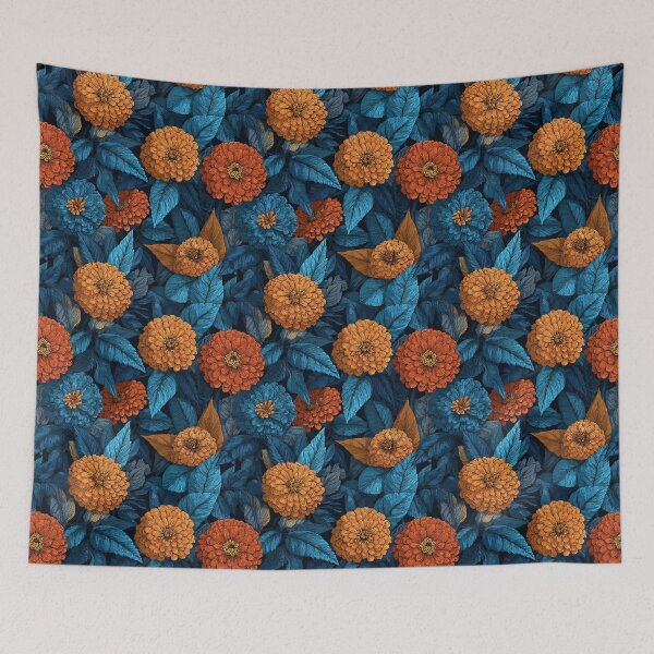 Item preview, Exotic Zinnia Texture - Flower Floral Pattern - Gifts For Couples designed and sold by RoyalStarsPatts.