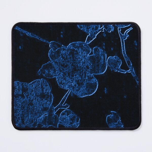 Item preview, Neon Blue Cherry Blossom – Dark Botanical Art | Chromatic Collection designed and sold by BatNature.