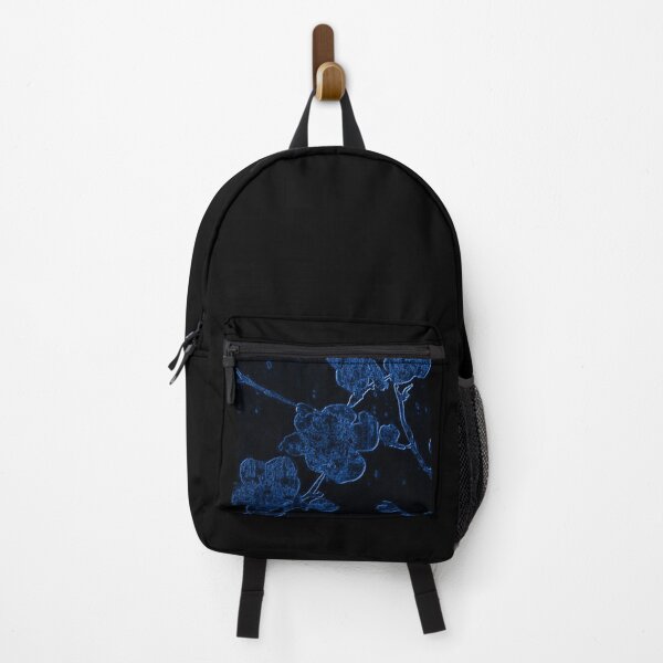 Item preview, Neon Blue Cherry Blossom – Dark Botanical Art | Chromatic Collection designed and sold by BatNature.