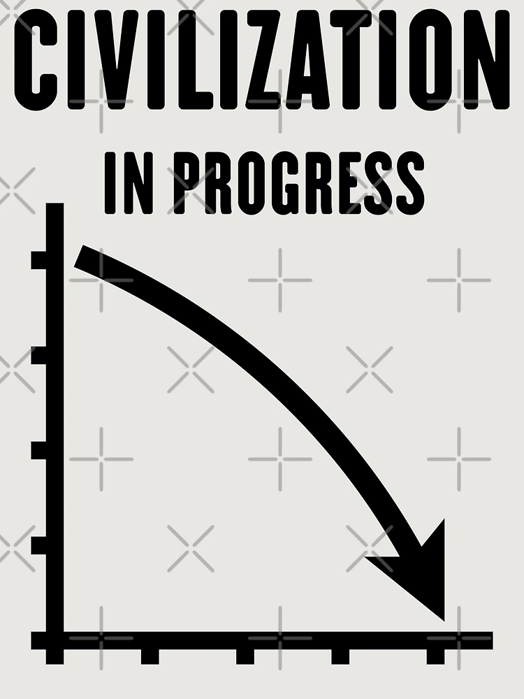 Thumbnail 6 of 6, Premium Oversized Sweatshirt, Civilization In Progress (No Future / Black) designed and sold by Roderix.