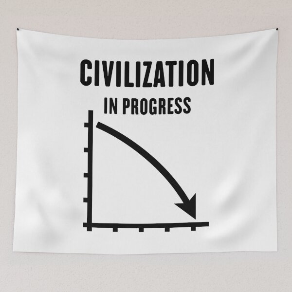 Item preview, Civilization In Progress (No Future / Black) designed and sold by Roderix.