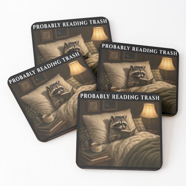 Item preview, Reading Trash Raccoon Shirt Funny Smut Reader Book Lover Spicy Bookish Tee designed and sold by LessIsLoud.