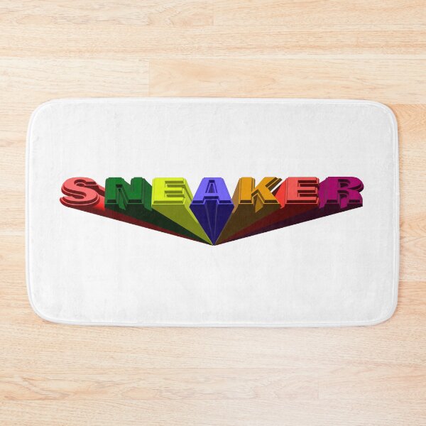 Item preview, Colorful 3D Sneaker Text with Rainbow Shadows  designed and sold by Donlaporn.