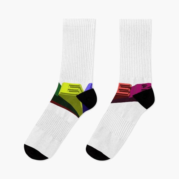 Item preview, Colorful 3D Sneaker Text with Rainbow Shadows  designed and sold by Donlaporn.