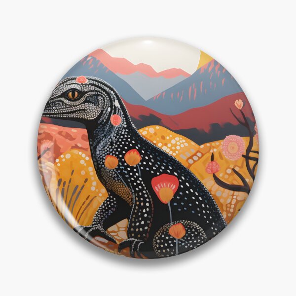 Item preview, Aboriginal Inspired Dot Art - Australian Goanna Indigenous Art designed and sold by GrinGalore.
