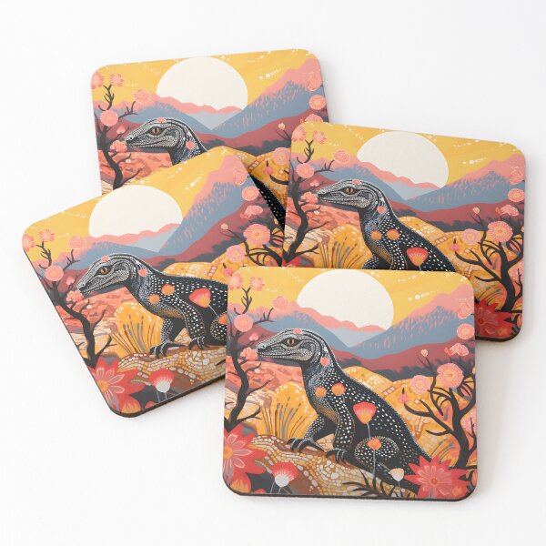 Item preview, Aboriginal Inspired Dot Art - Australian Goanna Indigenous Art designed and sold by GrinGalore.