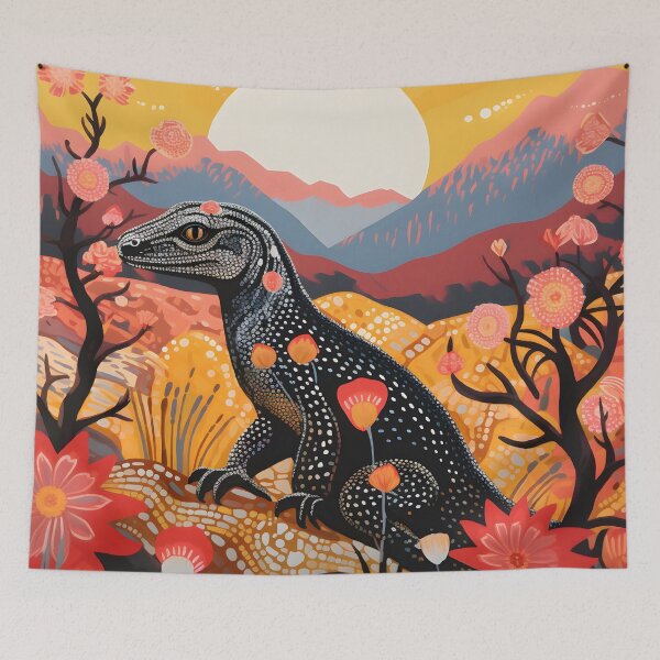 Item preview, Aboriginal Inspired Dot Art - Australian Goanna Indigenous Art designed and sold by GrinGalore.