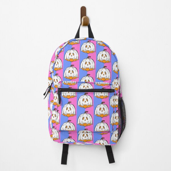 Item preview, Orange Pumpkin Ghost With pink and blue background designed and sold by missmann.