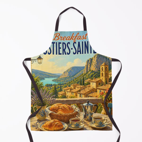 Item preview, Moustiers-Sainte-Marie - a Breakfast Travel Poster designed and sold by LSVart.