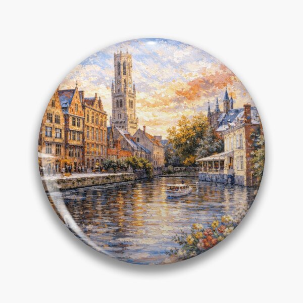 Item preview, A painting of Bruges, Belgium – A Beautiful City in Europe. designed and sold by GalleryKauffeld.