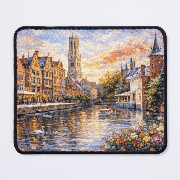 Item preview, A painting of Bruges, Belgium – A Beautiful City in Europe. designed and sold by GalleryKauffeld.