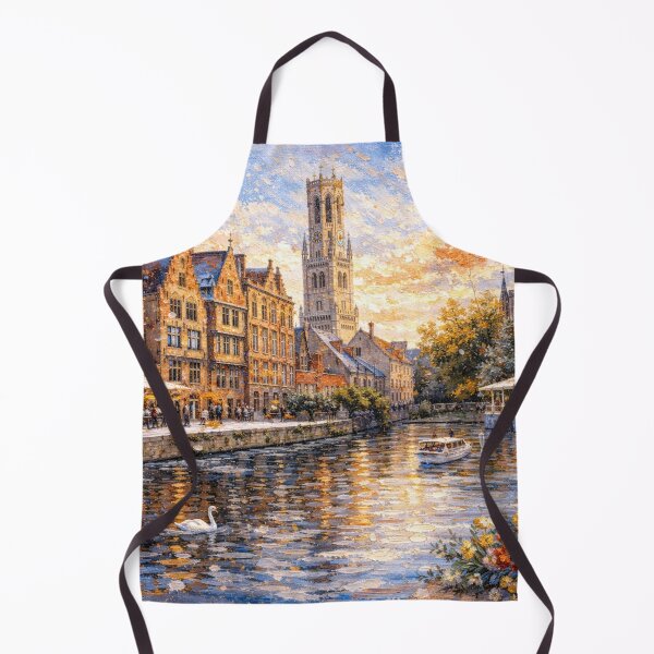 Item preview, A painting of Bruges, Belgium – A Beautiful City in Europe. designed and sold by GalleryKauffeld.