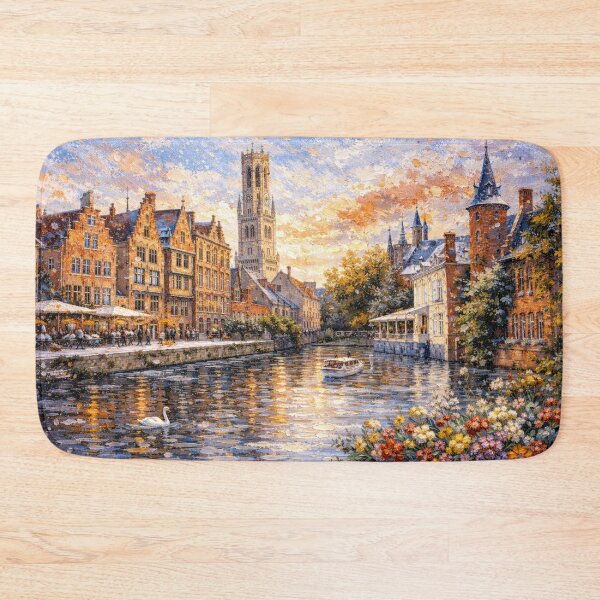 Item preview, A painting of Bruges, Belgium – A Beautiful City in Europe. designed and sold by GalleryKauffeld.