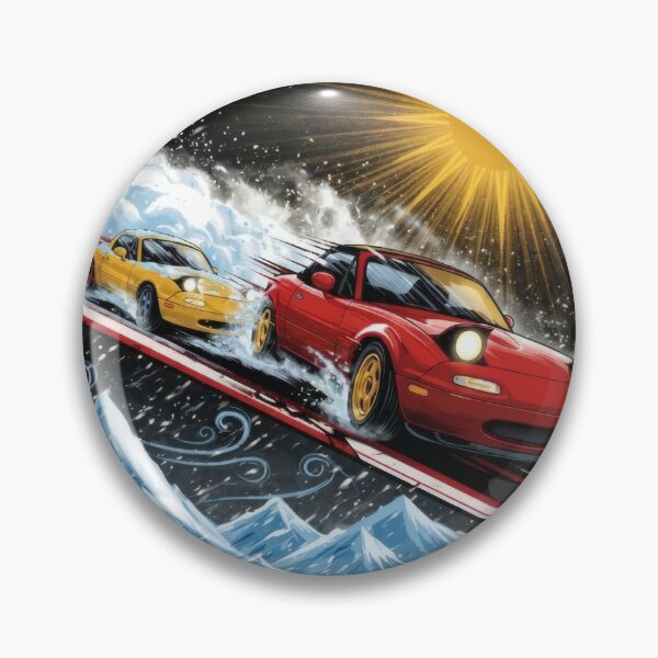 Item preview, Hot and Cold Miata Racing - Yellow and Red Miata NA Roadster designed and sold by MiataYougester.