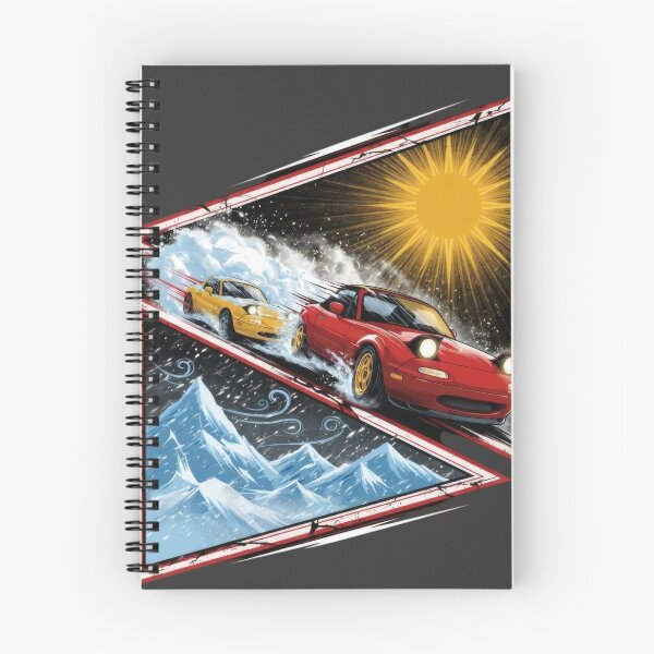 Item preview, Hot and Cold Miata Racing - Yellow and Red Miata NA Roadster designed and sold by MiataYougester.