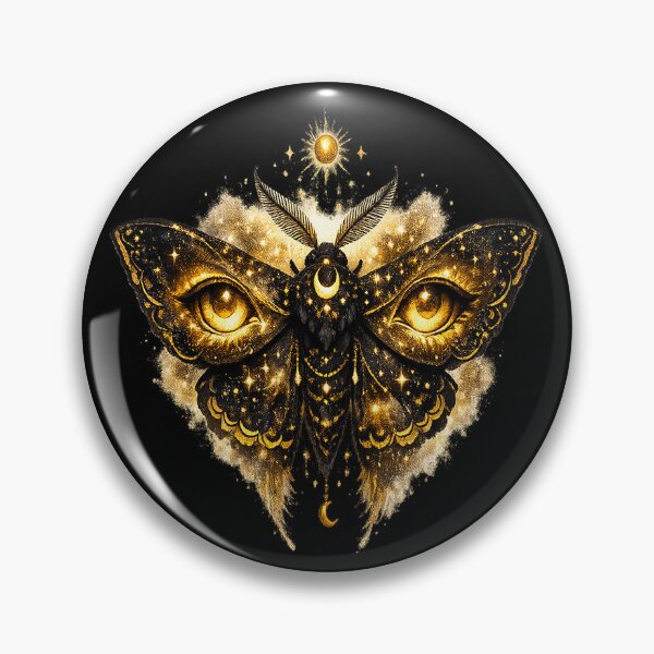 Item preview, Cosmic Mystic Moth – Golden Eyes of the Night designed and sold by TroviTutto.