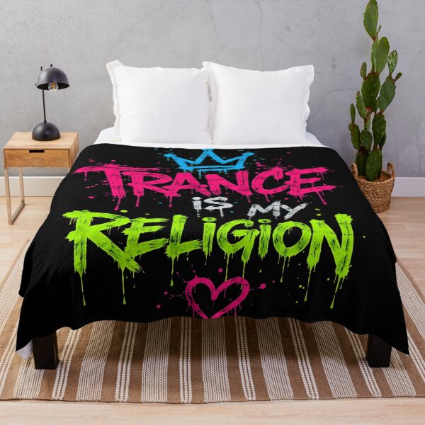 Item preview, Trance Is My Religion – Neon Graffiti Rave Design designed and sold by RH Design Lab.
