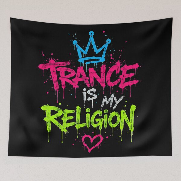 Item preview, Trance Is My Religion – Neon Graffiti Rave Design designed and sold by RH Design Lab.