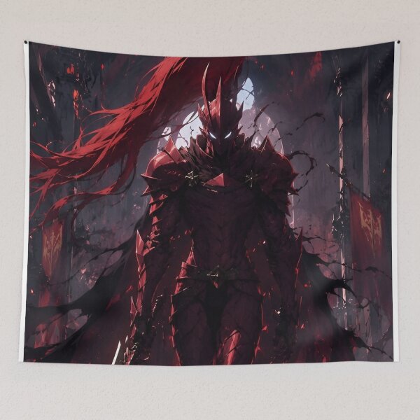 Item preview, Igris Shadow Knight Red Armor Anime Warrior – Dark Fantasy Sword Knight designed and sold by Dyan4.