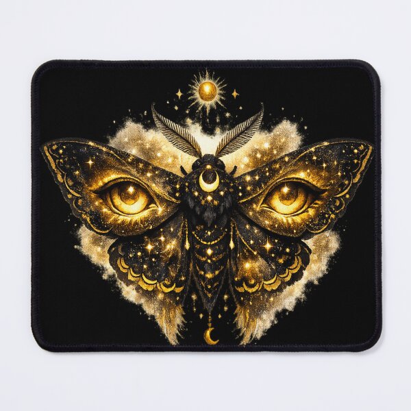 Item preview, Cosmic Mystic Moth – Golden Eyes of the Night designed and sold by TroviTutto.