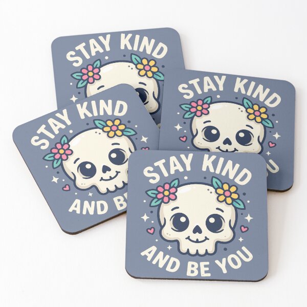 Item preview, Stay Kind and Be You Cute Floral Skull designed and sold by Amir Faysal.