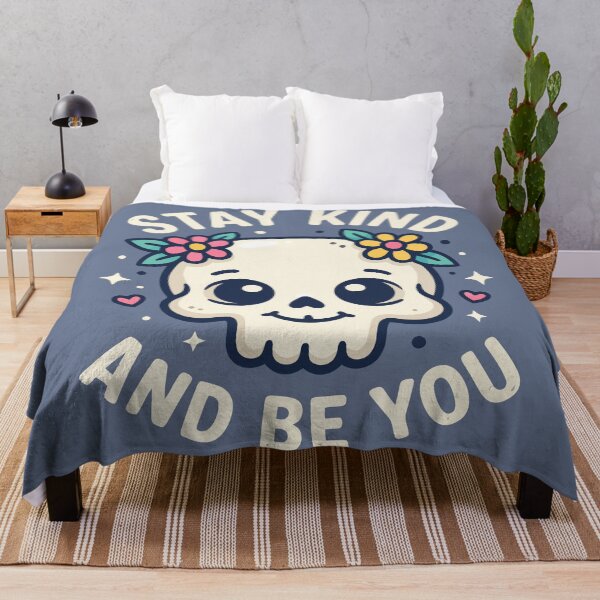 Item preview, Stay Kind and Be You Cute Floral Skull designed and sold by Amir Faysal.