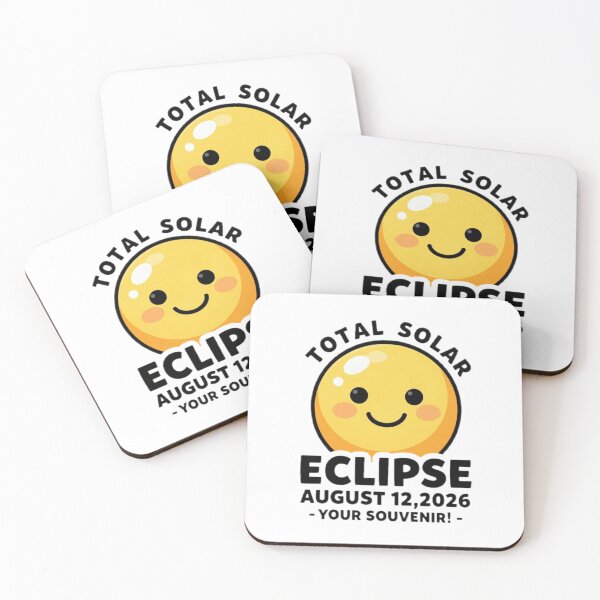Item preview, For Astronomy Lover For Remembering a Big Event In a Smiling Mode : TOTAL SOLAR ECLIPSE AUGUST 12,2026 -YOUR SOUVENIR!- designed and sold by Giulivo Store Graphic.