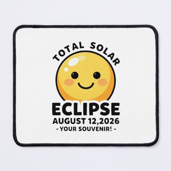 Item preview, For Astronomy Lover For Remembering a Big Event In a Smiling Mode : TOTAL SOLAR ECLIPSE AUGUST 12,2026 -YOUR SOUVENIR!- designed and sold by Giulivo Store Graphic.