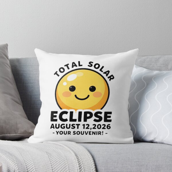 Item preview, For Astronomy Lover For Remembering a Big Event In a Smiling Mode : TOTAL SOLAR ECLIPSE AUGUST 12,2026 -YOUR SOUVENIR!- designed and sold by Giulivo Store Graphic.