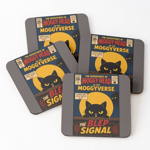 Item preview, The Blep Signal/Funny Black Cat Comic/Retro Cat Superhero/Moggy Head Issue #20 designed and sold by Halejo68.