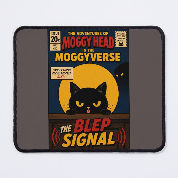 Item preview, The Blep Signal/Funny Black Cat Comic/Retro Cat Superhero/Moggy Head Issue #20 designed and sold by Halejo68.