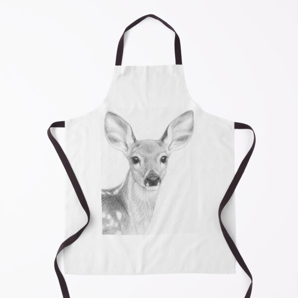 Item preview, Young Deer Pencil Sketch Portrait – Black and White Fawn Fine Art Drawing designed and sold by Leon Woods Pencil Art.