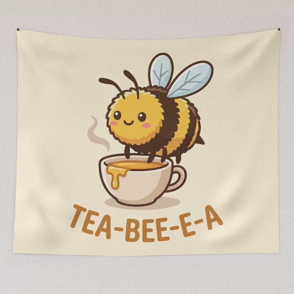 Item preview, Cute Chubby Bee Tea Bee E A Drink designed and sold by Amir Faysal.