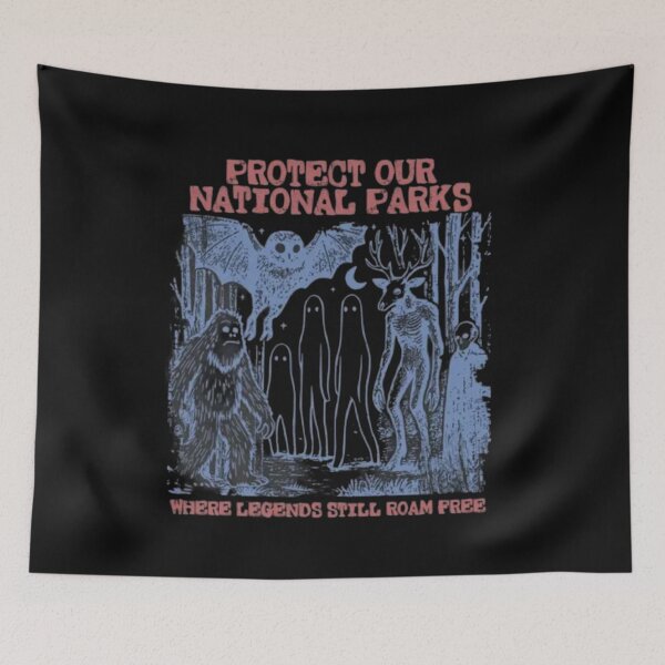 Item preview, Cryptid National Parks -  protect our national park where legends still roam free designed and sold by roartusa.