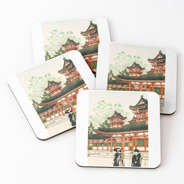 Item preview, Vivid Japanese Shinto Shrine Wedding Hasui Style Landscape designed and sold by studio-koichiro.